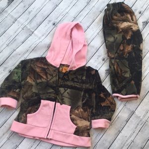 pink camo sweat suit